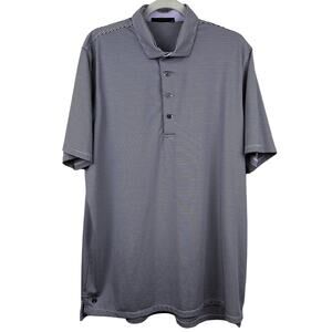 Greyson Saranac Polo Performance Golf Resort Striped Purple Mens XL Short Sleeve